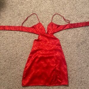 LUCY IN THE SKY red mini dress
